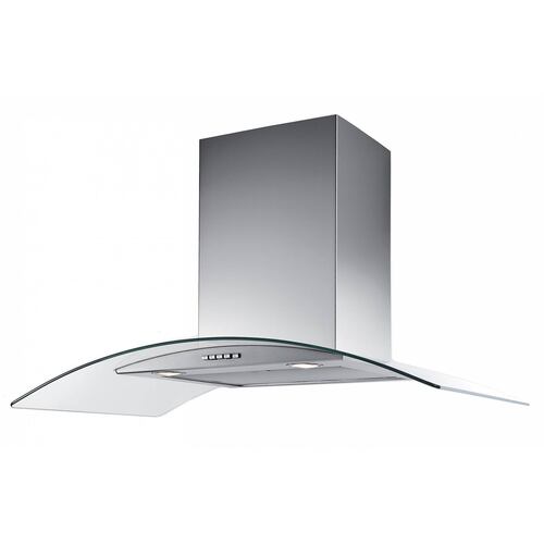 Campana Cocina IHD Modelo CH Milan 90 Cms En Acero Inox Y Cristal Curvo.