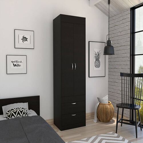 CLOSET LISBOA 2 CAJONES COLOR CHOCOLATE MARCA EXCELSIOR.