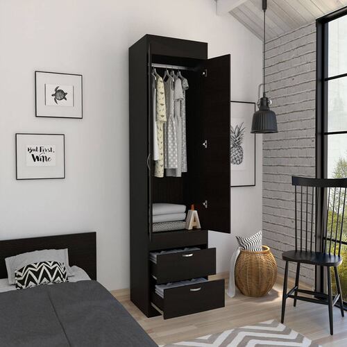 CLOSET LISBOA 2 CAJONES COLOR CHOCOLATE MARCA EXCELSIOR.