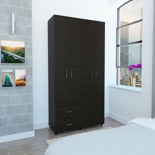 CLOSET ARMABLE MODELO ANKORA MARCA EXCELSIOR COLOR CHOCOLATE.