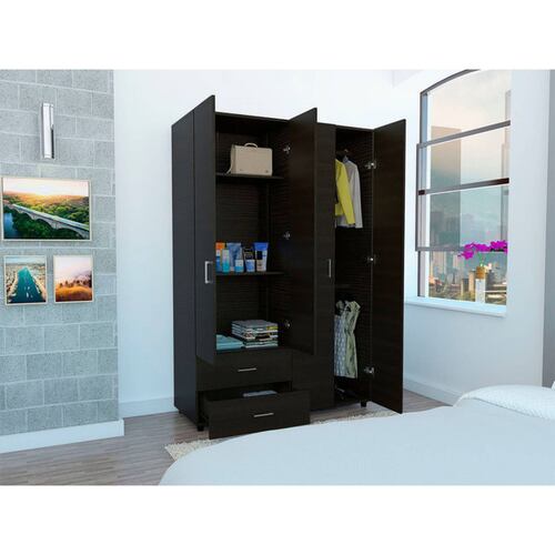 CLOSET ARMABLE MODELO ANKORA MARCA EXCELSIOR COLOR CHOCOLATE.