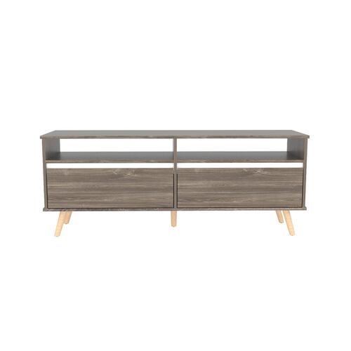 RACK PARA TV ALMERIA COLOR GRIS SIENA MARCA EXCELSIOR.