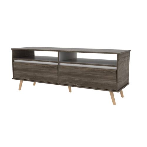 RACK PARA TV ALMERIA COLOR GRIS SIENA MARCA EXCELSIOR.