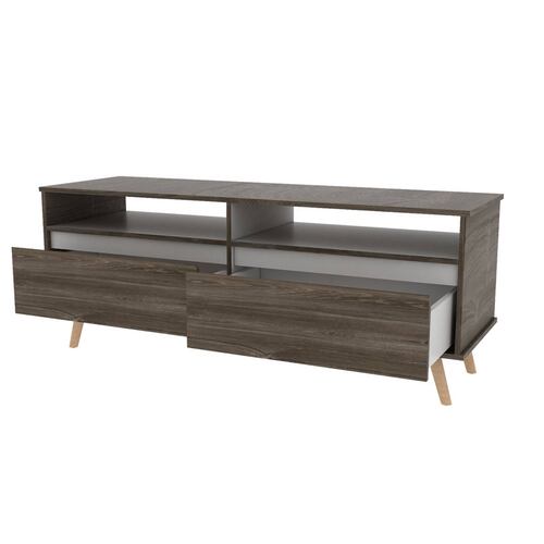 RACK PARA TV ALMERIA COLOR GRIS SIENA MARCA EXCELSIOR.