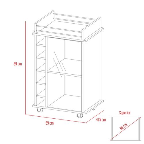 Mueble bar armable modelo Dukat color Duna marca Excelsior.