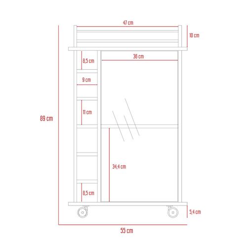 Mueble bar armable modelo Dukat color Duna marca Excelsior.