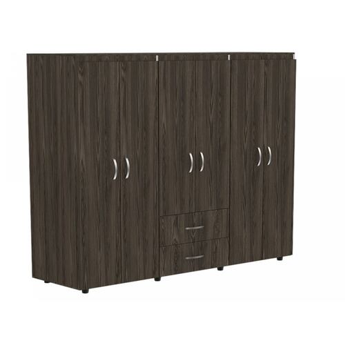 CLOSET ARMABLE MODELO BARILOCHE MARCA EXCELSIOR COLOR COÑAC