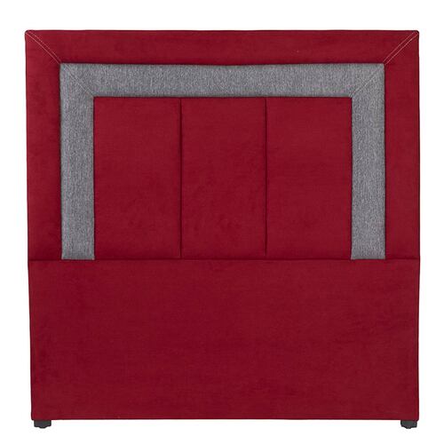 Cabecera King Size Dicasa Bora Rojo con Gris
