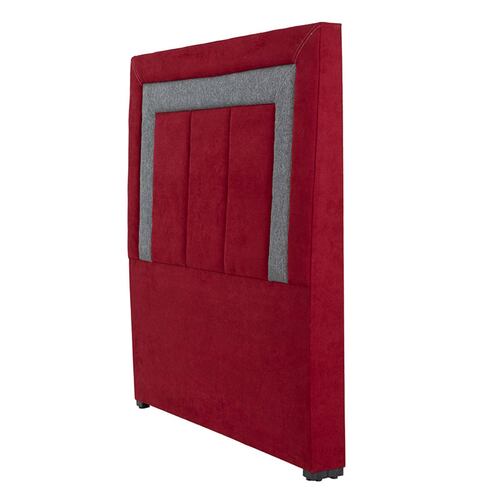 Cabecera King Size Dicasa Bora Rojo con Gris