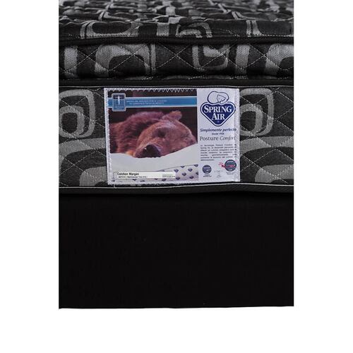 Colchón Queen Size Spring Air Morgan Con Box Negro