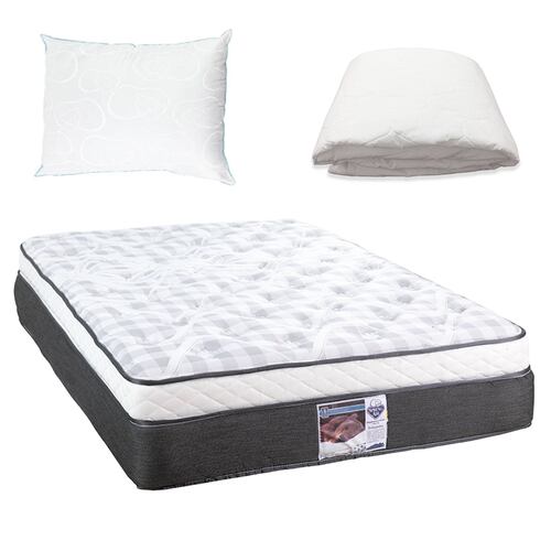 Colchón Matrimonial Spring Air United con Protector y 1 Almohada de Osos