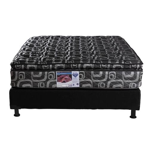 Colchón Matrimonial Spring Air Morgan Con Box Negro, Sábanas y Almohada Oso