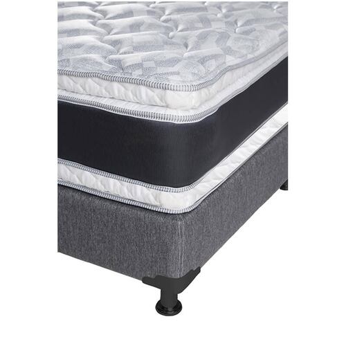 Colchón King Size Spring Air Jupiter con Box Dicasa Gris, Juego de Sábanas y 2 Almohada de Osos