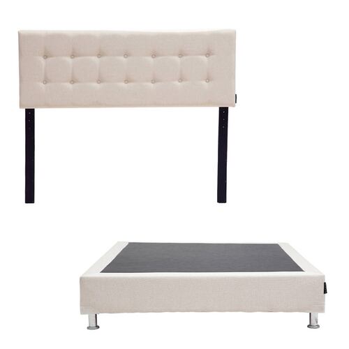 Cabecera Matrimonial Dicasa Bilbao con Box Columbia Beige