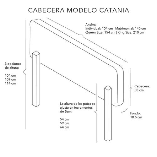 Cabecera Queen Size Dicasa Catania Chocolate