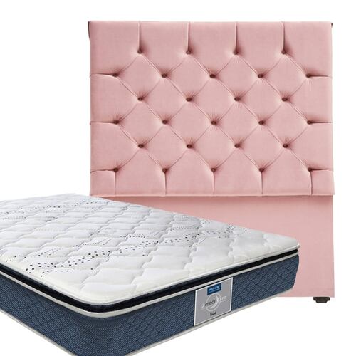 Colchón Individual Restonic Trust con Cabecera Dicasa Capri Gante Palo de Rosa