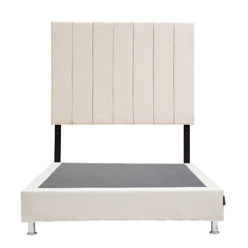 Cabecera Queen Size Dicasa Argos con Box Columbia Beige
