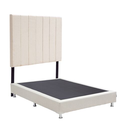 Cabecera Queen Size Dicasa Argos con Box Columbia Beige