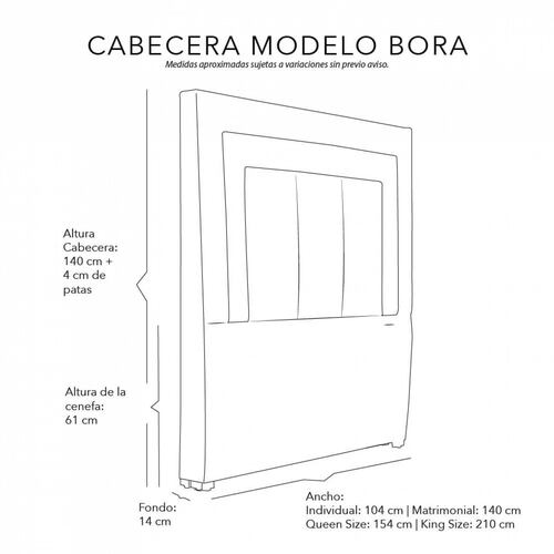 Cabecera Matrimonial Dicasa Bora Azul