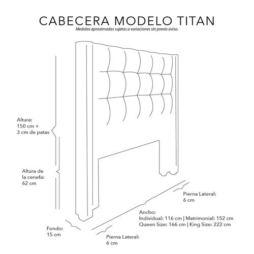 Cabecera Individual Dicasa Titan Palo de Rosa 