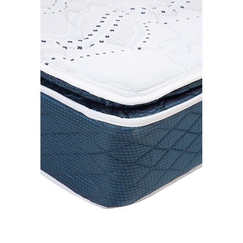Colchn Queen Size Restonic Trust Con Cabecera Bilbao Alessa Mostaza