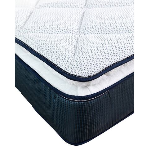 Colchón Queen Size Spring Air Monaco Con Cabecera Lugo Gris