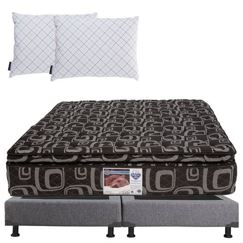 Colchon King Size Spring Air Morgan con Box y Almohada 2 Pack