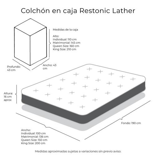 Colchón Matrimonial Restonic Roll con Almohada y Protector