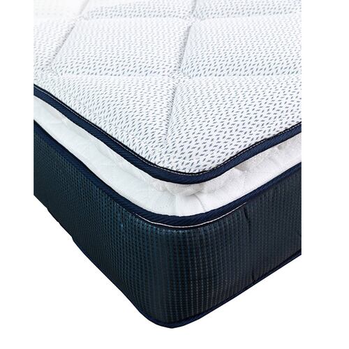 Colchón Individual Spring Air Monaco con Cabecera Dicasa Logan Lino Azul