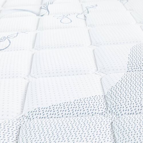 Colchón Individual Spring Air Monaco con Cabecera Dicasa Logan Lino Azul