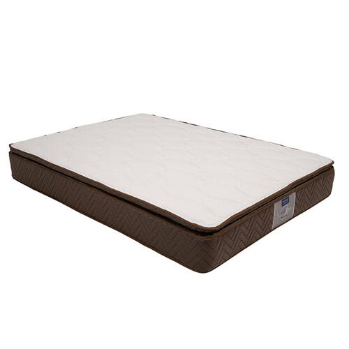 Colchón Queen Size Restonic Nautilus con Cabecera Dicasa Logan Gris Claro