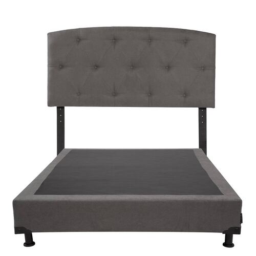 Cabecera Matrimonial Dicasa Sigma con Box Gris Oscuro