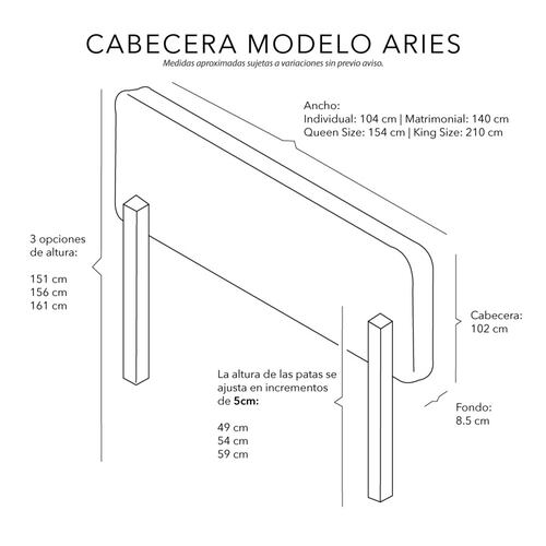 Cabecera matrimonial Dicasa Aries color ladrillo