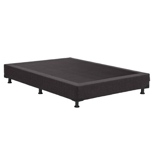 Colchon Matrimonial Spring Air Omega Con Cabecera Lugo y Box Gris Oscuro