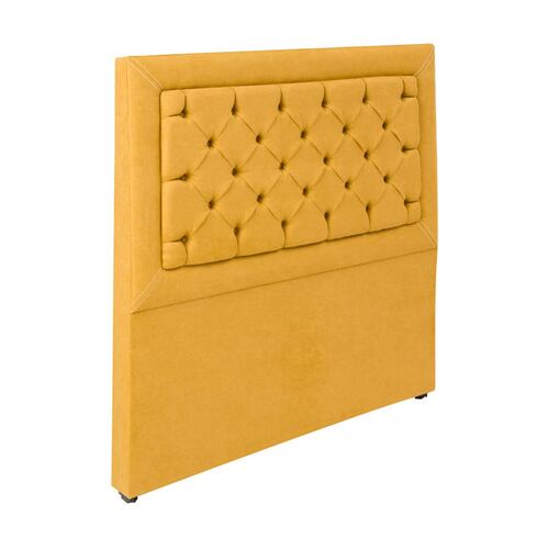 Colchon Matrimonial Restonic Trust Con Cabecera Mary y Box Mostaza