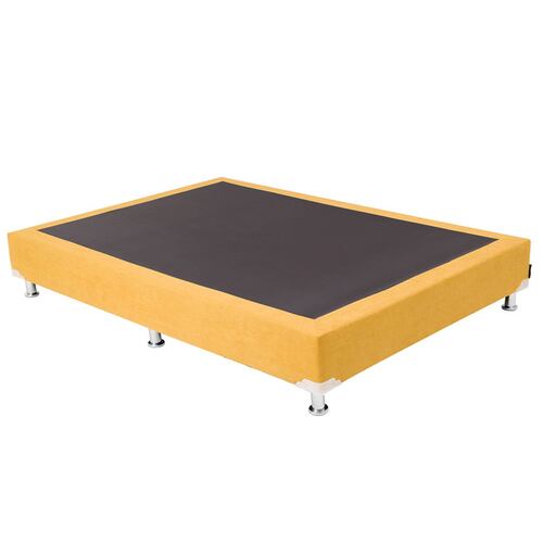 Colchon Matrimonial Restonic Trust Con Cabecera Mary y Box Mostaza