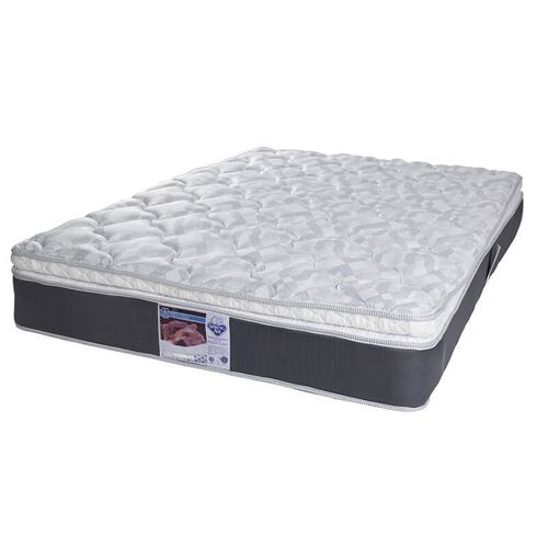 Colchon King Size Spring Air Marte Con Box Gris y 2 Almohadas Osos