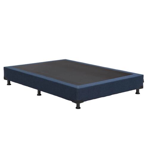 Colchon Matrimonial Spring Air Jupiter Con Cabecera Bilbao y Box Azul