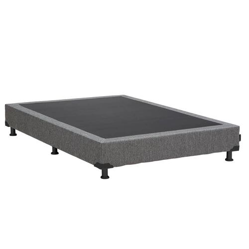Colchon Matrimonial Spring Air Omega Con Cabecera Bilbao y Box Gris