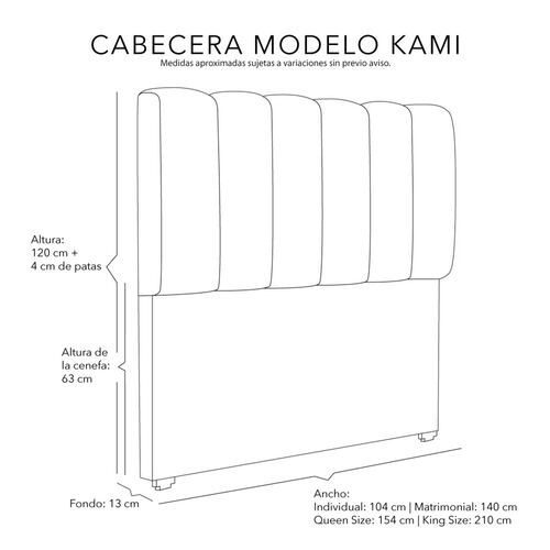 Cabecera King Size Dicasa Kami Gris
