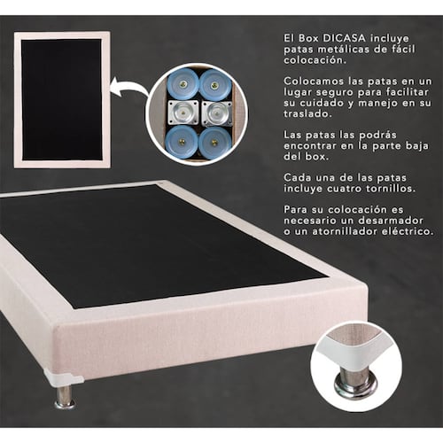 Colchon King Size Spring Air Phantom Con Box Negro, Protector y Sabanas.