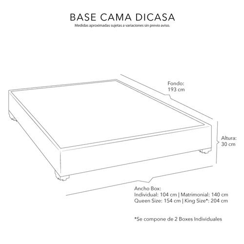 Base Cama King Size Dicasa Colt Beige.