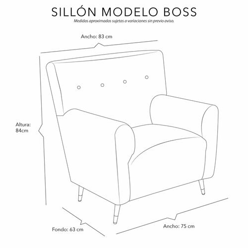 Sillon Dicasa Boss Palo de Rosa.