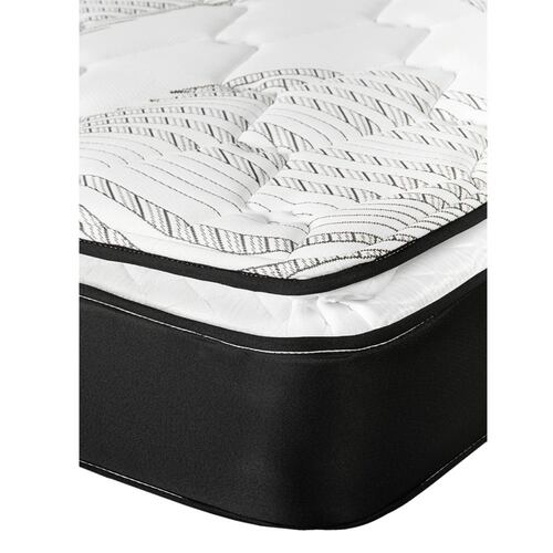Colchón Queen Size Spring Air Premier con Cabecera Dicasa Bilbao y Box Rivoli Gris