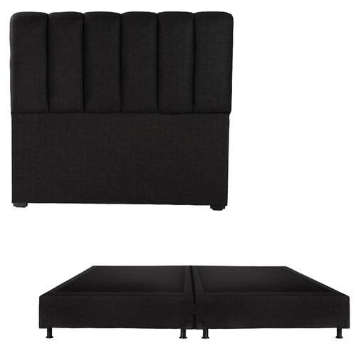Cabecera King Size Dicasa Kami con Box Negro