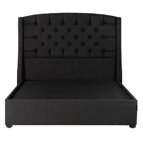 Colchon Queen Size Spring Air Morgan con Cabecera Sitka, Base Cama Belt Negro y Edredon Verona