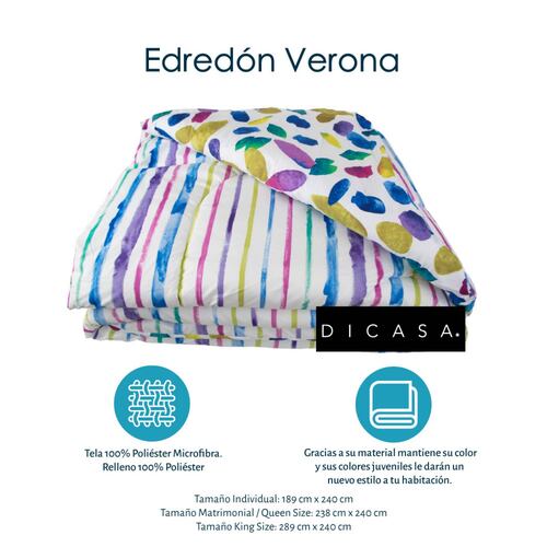 Colchon Queen Size Spring Air Morgan con Cabecera Sitka, Base Cama Belt Negro y Edredon Verona
