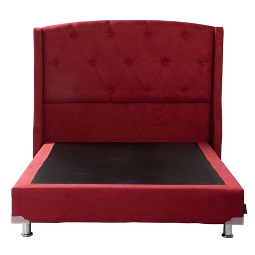Cabecera Queen Size Dicasa Zefyr con Box Alessa Rojo