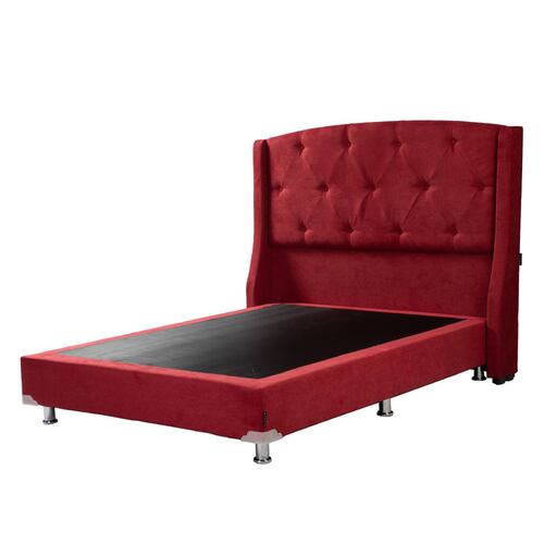 Cabecera Queen Size Dicasa Zefyr con Box Alessa Rojo