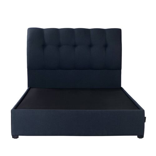Colchón Queen Size Dicasa Trini con Cabecera Nube y Base Cama Orleans Azul